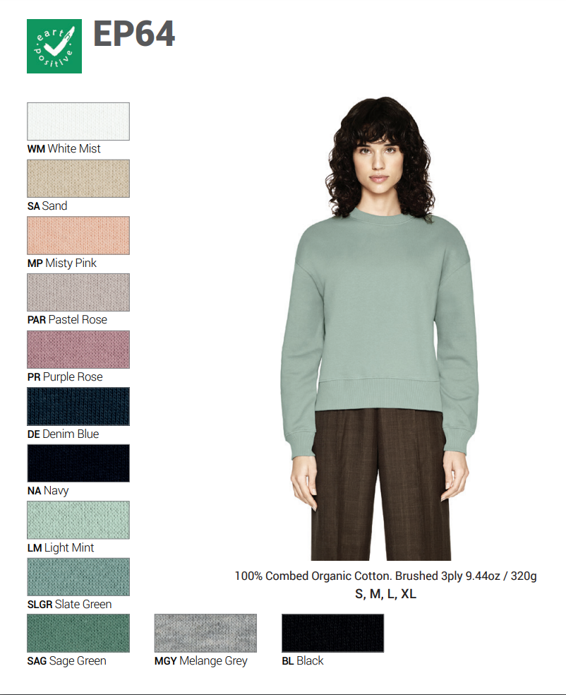 WOMEN'S DROPPED SHOULDER SWEAT -  EP64