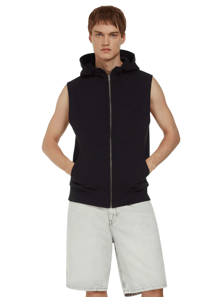 UNISEX SLEEVELESS ZIP HOODIE -  EP309