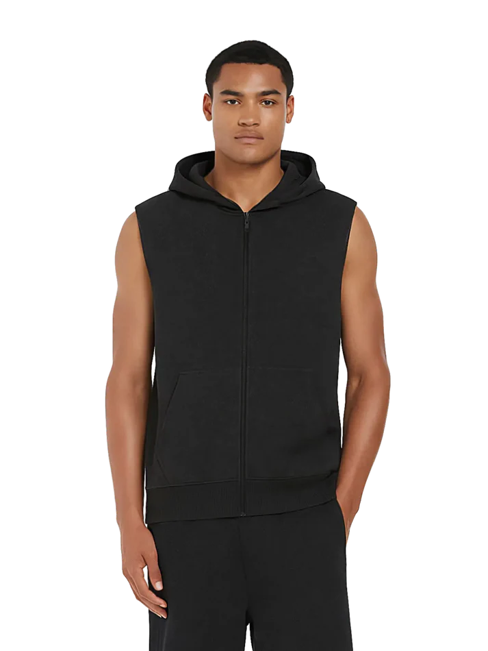 UNISEX SLEEVELESS ZIP HOODIE -  EP309