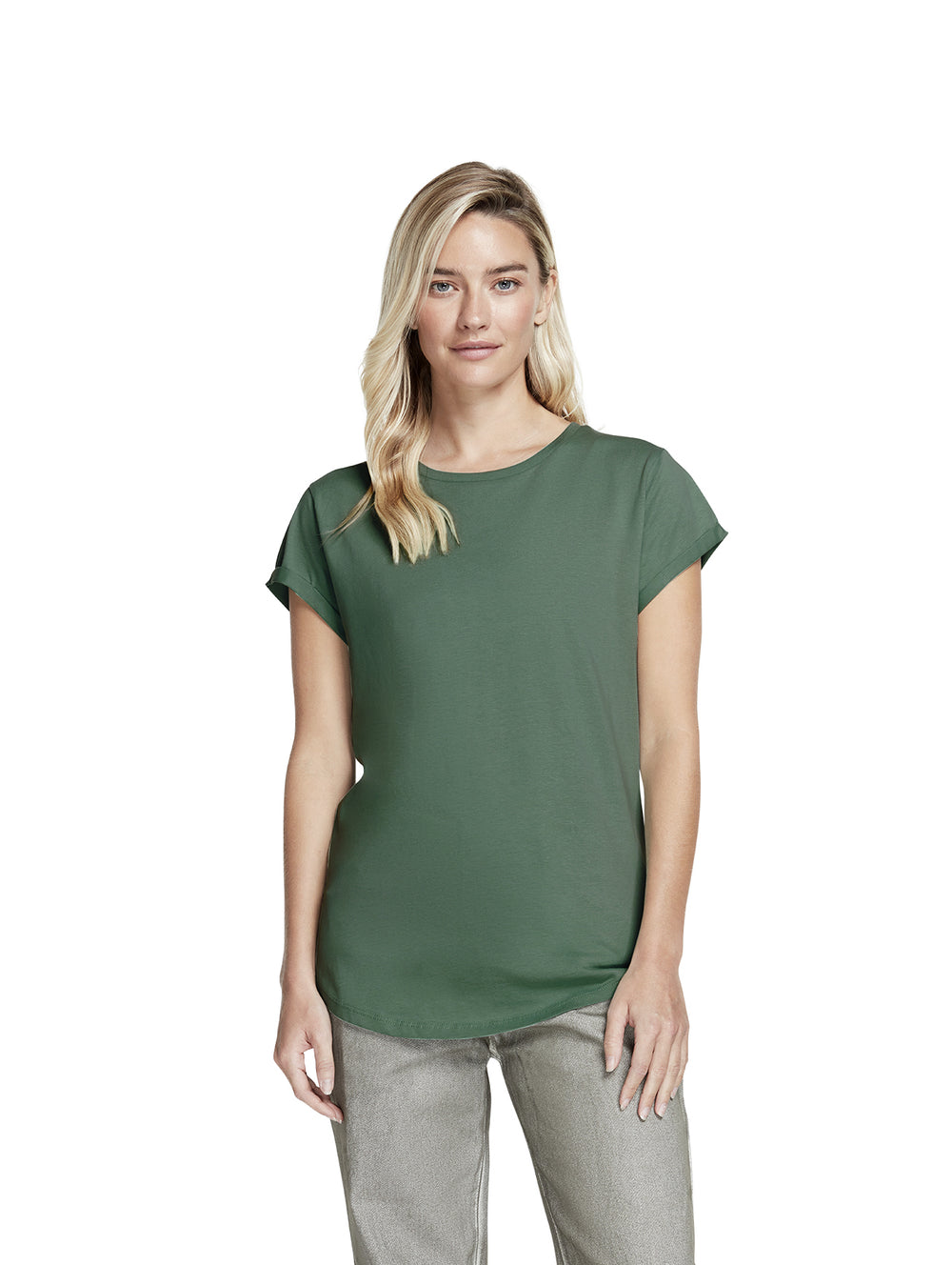 WOMEN'S ROLLED SLEEVE T-SHIRT - EP16