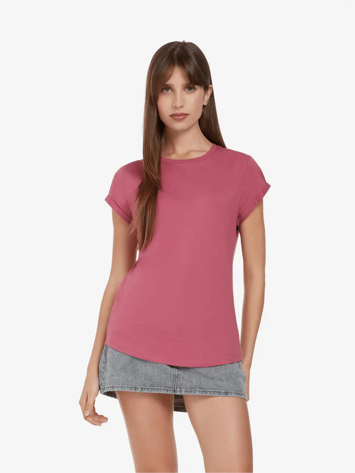 WOMEN'S ROLLED SLEEVE T-SHIRT - EP16