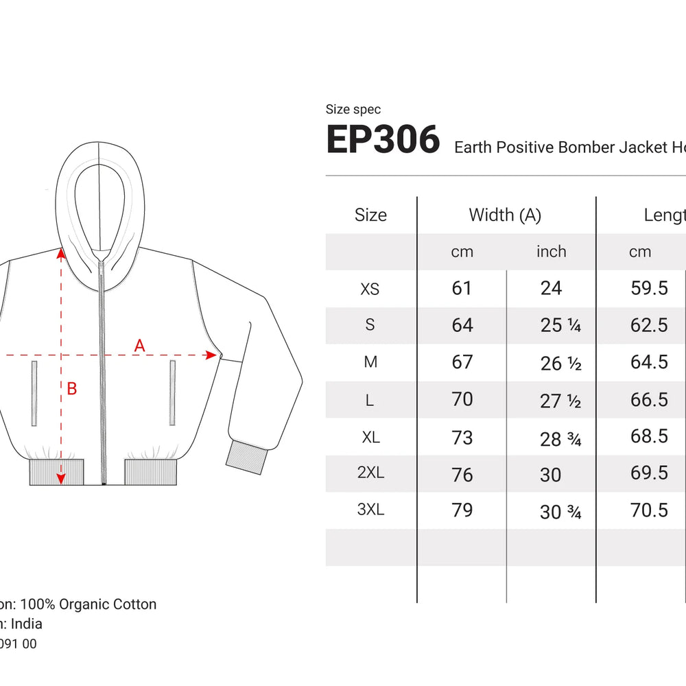 
                      
                        UNISEX BOMBER JACKET HOODIE -  EP306
                      
                    