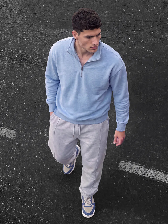 ORGANIC 1/4 ZIP SWEATSHIRT -  EP307