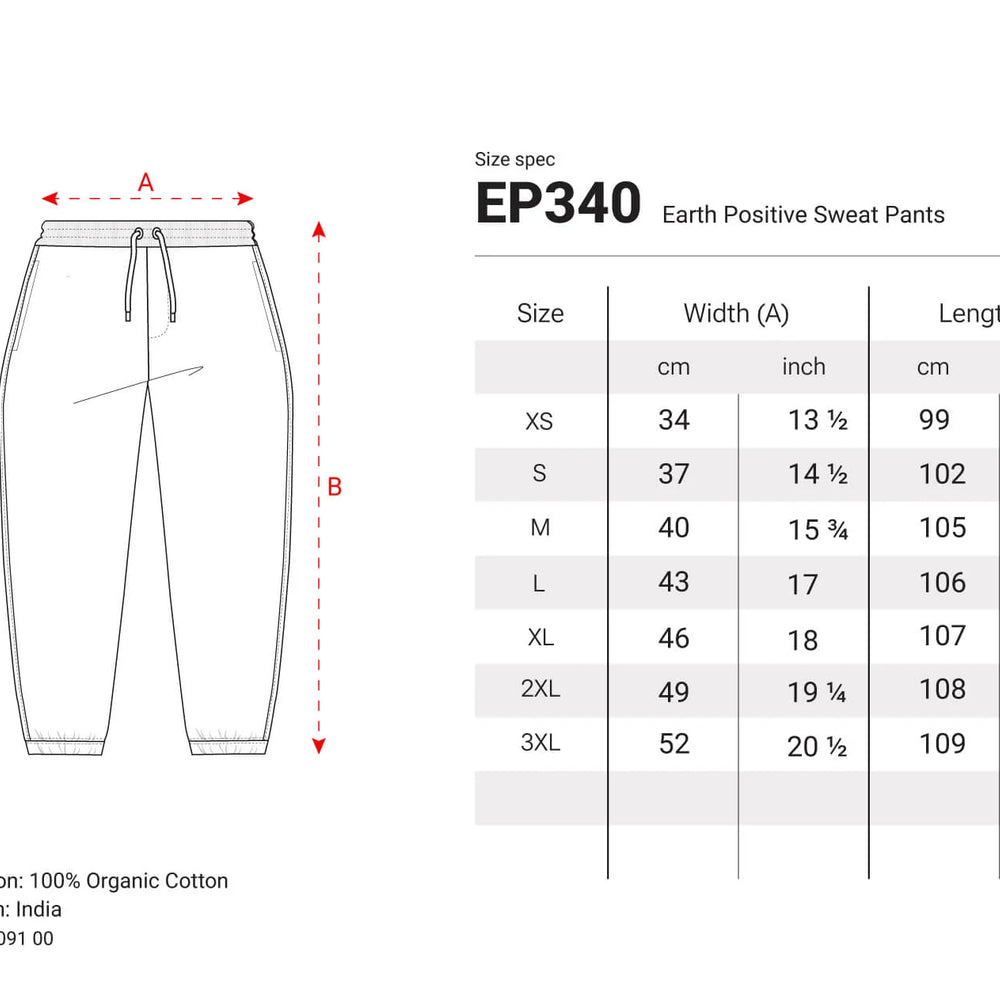 
                      
                        UNISEX ORGANIC COTTON SWEATPANTS - EP340
                      
                    