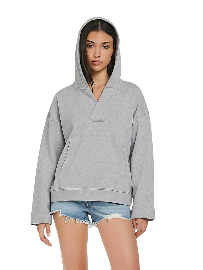 WOMENS V-NECK HOODIE -  EP400