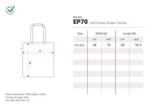 
                  
                    Load image into Gallery viewer, CLASSIC SHOPPER TOTE BAG -  EP70
                  
                