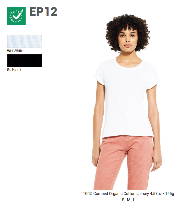 
                  
                    Load image into Gallery viewer, WOMEN´S ROLLED SLEEVE T-SHIRT -  EP12
                  
                