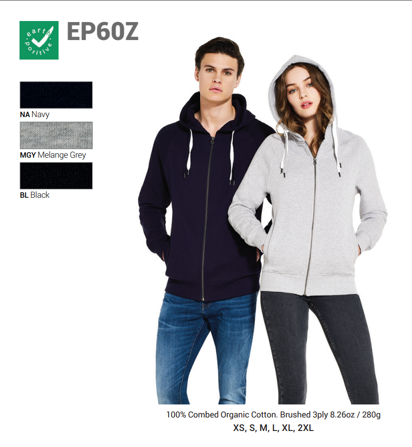 
                      
                        UNISEX ZIP-UP HOODY -  EP60Z
                      
                    